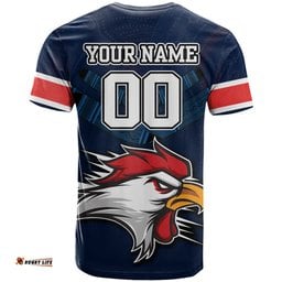 custom roosters permier 2023 t shirt nrl mascot with aboriginal