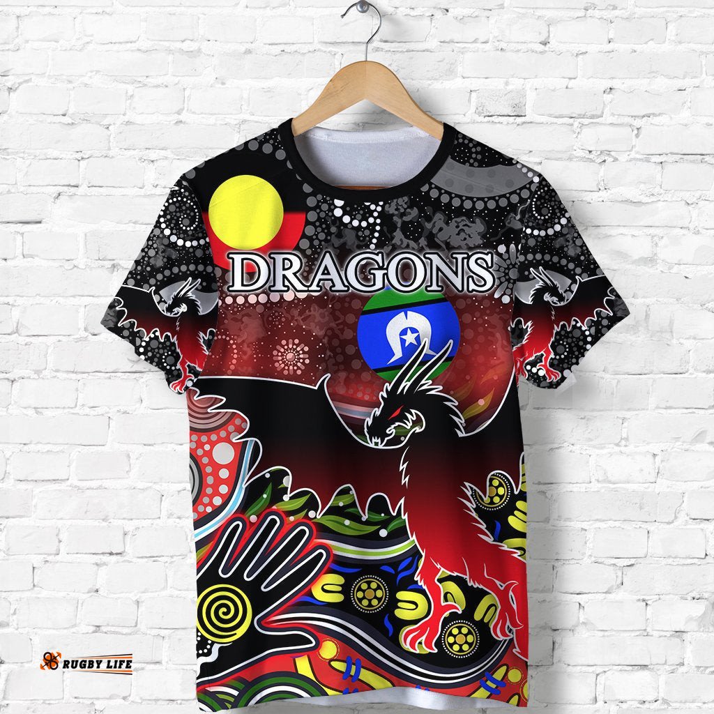color st george dragons t shirt naidoc week