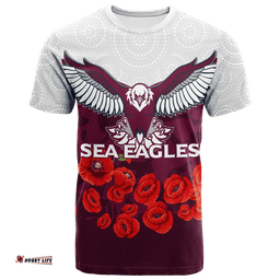 custom personalised sea eagles anzac day indigenous art t shirt