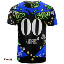 raiders rugby t shirt custom personalised raiders with aboriginal culture league rugby team player and number t shirt