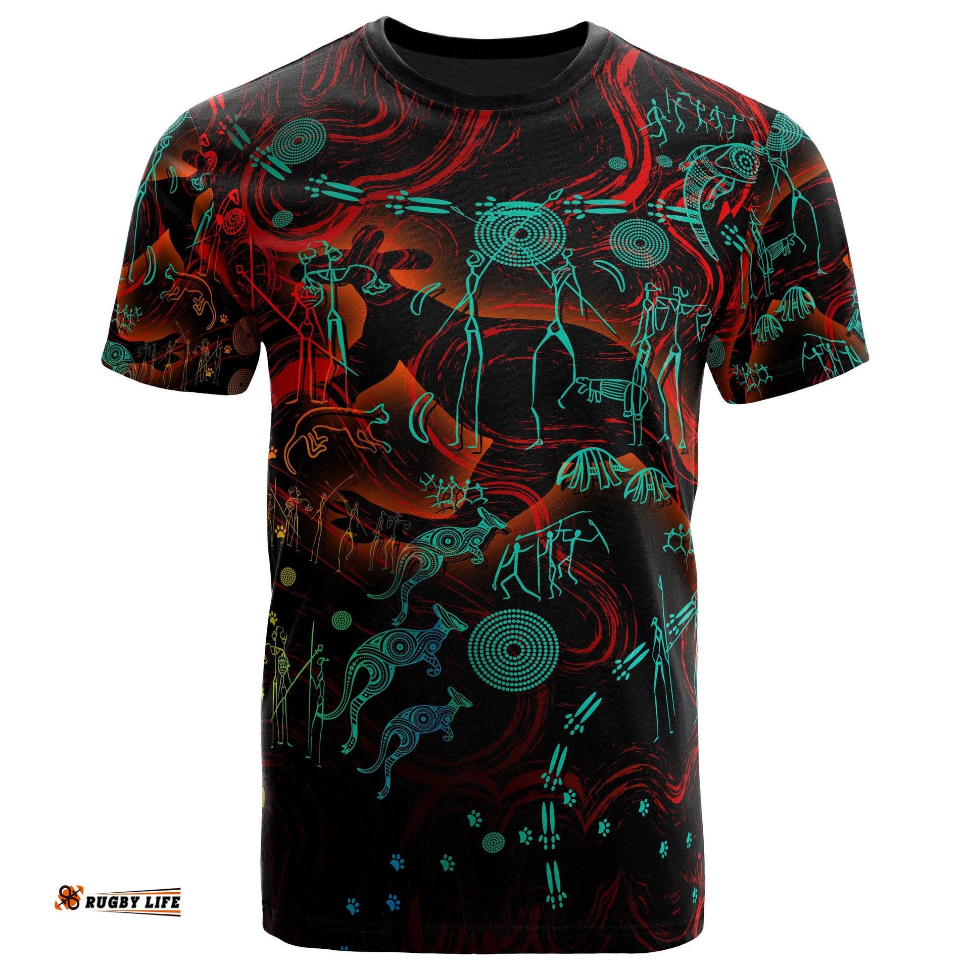 t shirt kangaroo adults indigenous art