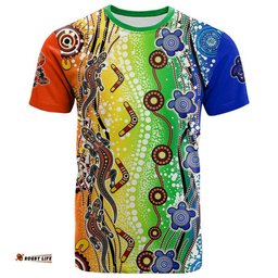 custom personalised naidoc aboriginal lizard and turtle t shirt