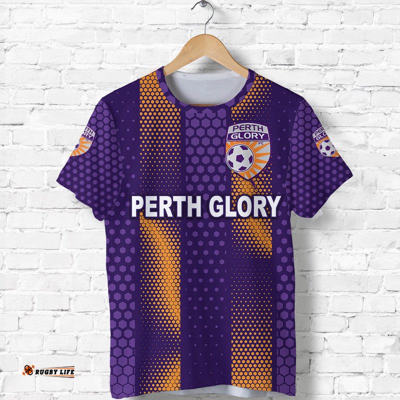 custom personalised perth glory t shirt soccer club original style purple