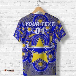 custom personalised laramba cowboys football club t shirt indigenous vibes custom text and number