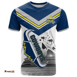custom australia day cowboys t shirt nrl 2024 sydney opera house with map