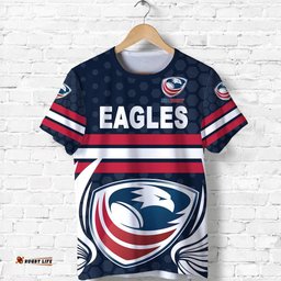 usa rugby t shirt eagles simple style full navy