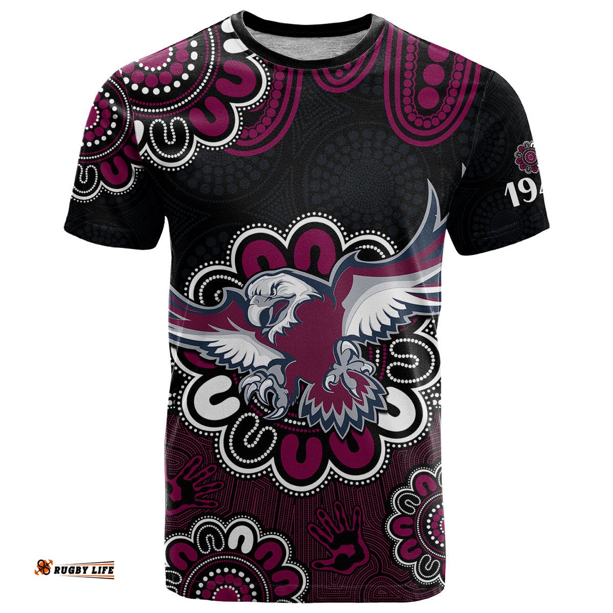 custom personalised nrl manly warringah sea eagles rugby 1946 aboriginal t shirt