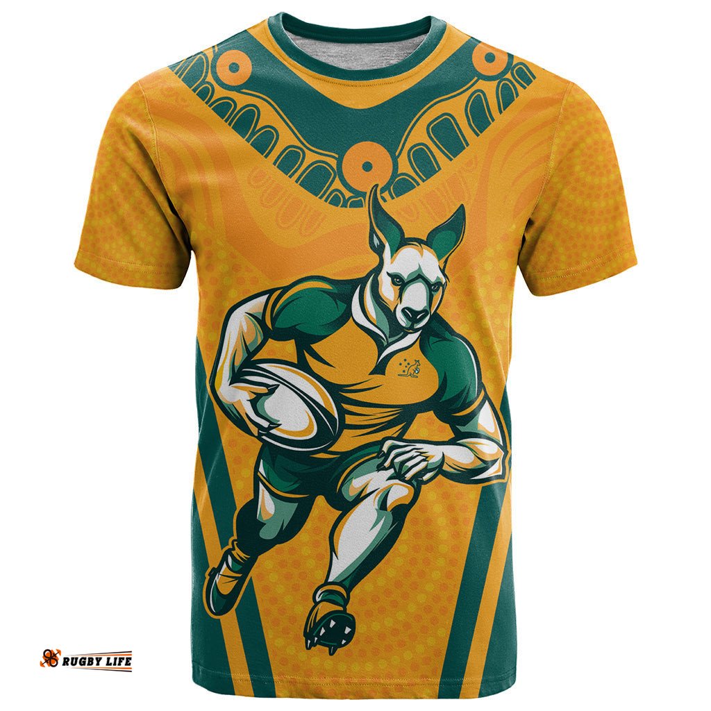 custom australia rugby t shirt wallabies mascots sporty version