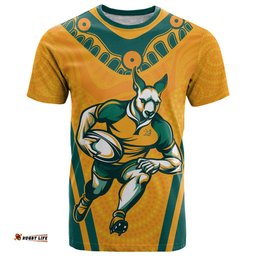 custom australia rugby t shirt wallabies mascots sporty version