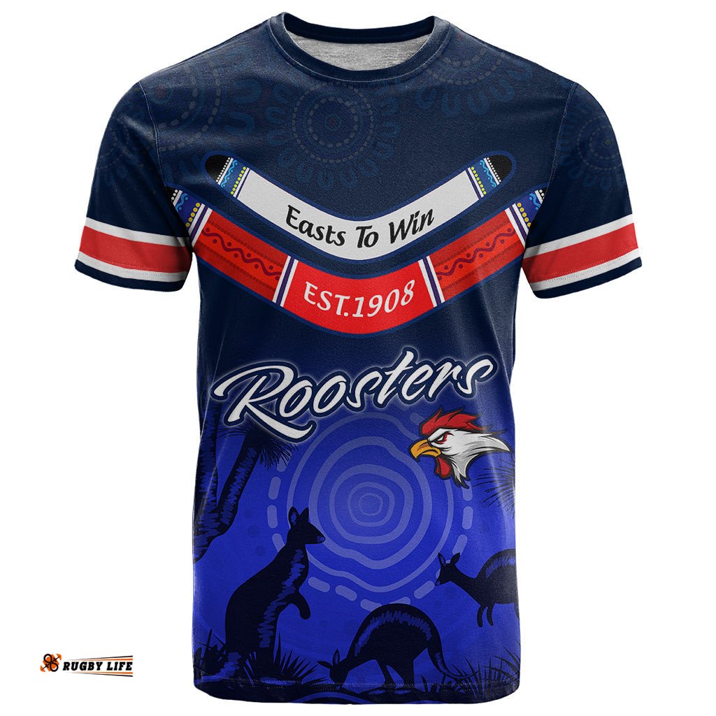 custom rosster easts to win t shirt sydney rugby est 1908 boomerang indeginous