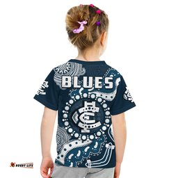 carlton football t shirt blues 1864 boomerang indigenous artsy