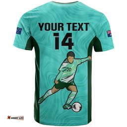 custom australia soccer t shirt sam kerr matildas world cup turquoise