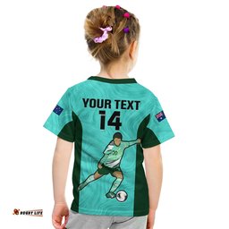custom australia soccer t shirt sam kerr matildas world cup turquoise