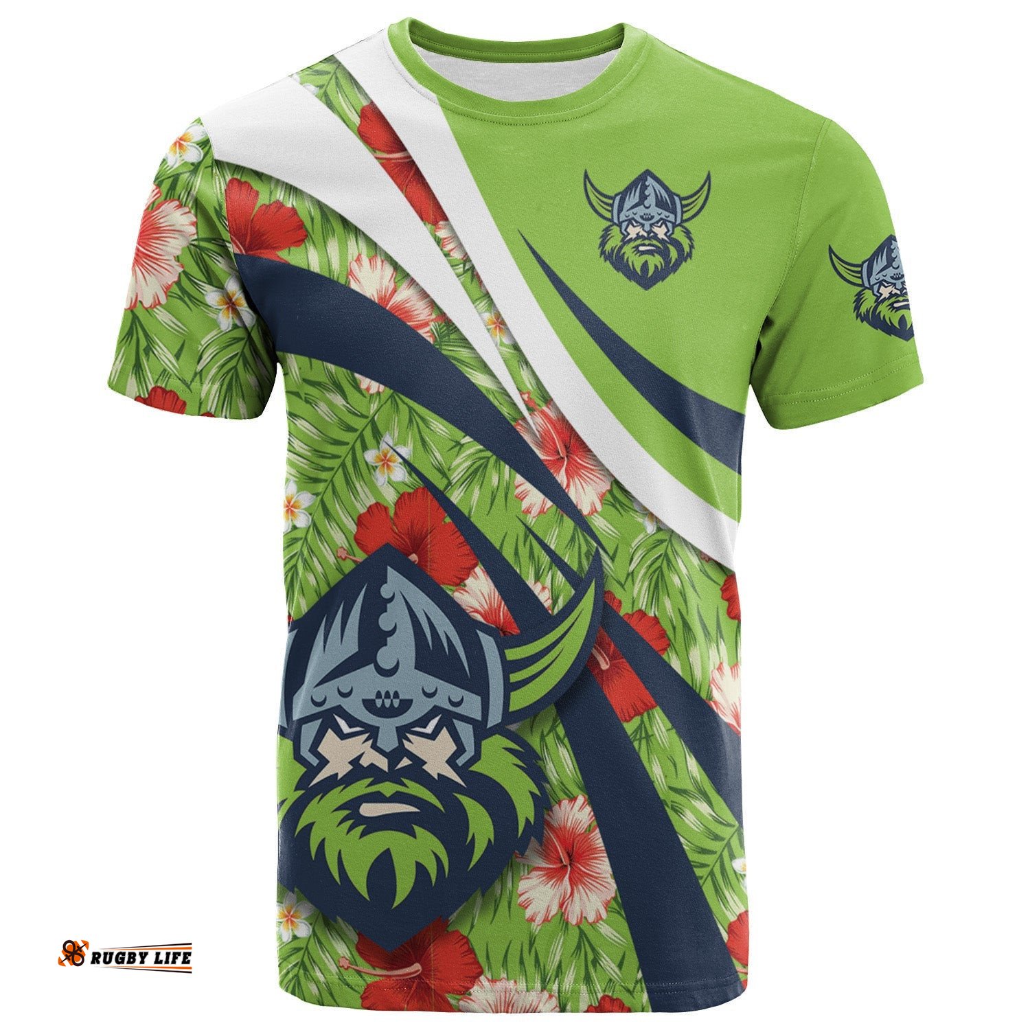 canberra raiders t shirt hibiscus sport style nrl