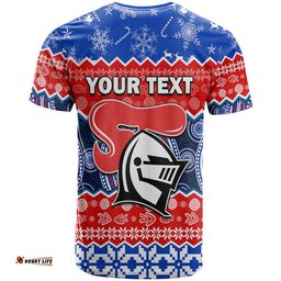 custom personalised knights aboriginal rugby novocastrians christmas vibe t shirt