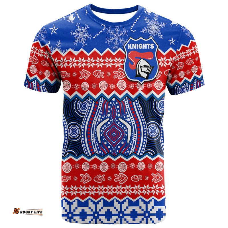 custom personalised knights aboriginal rugby novocastrians christmas vibe t shirt