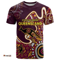 queensland rugby t shirt state of origin go maroons indigenous tribal