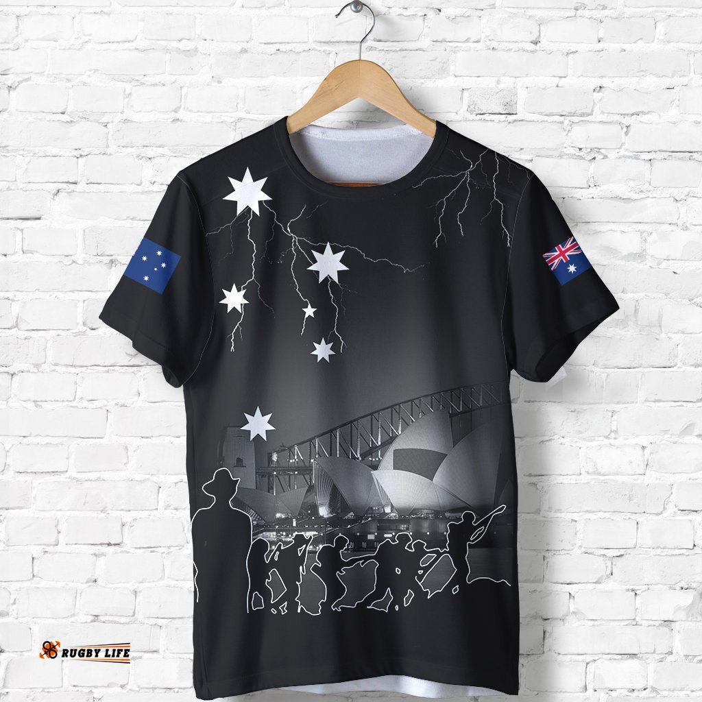 t shirt anzac t shirt lest we forget australia sydney house unisex