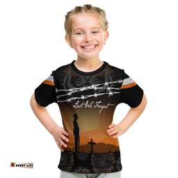 the tigers rugby personalised t shirt anzac day lest we forget