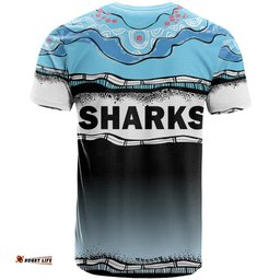 cronulla sutherland sharks rugby t shirt simple style
