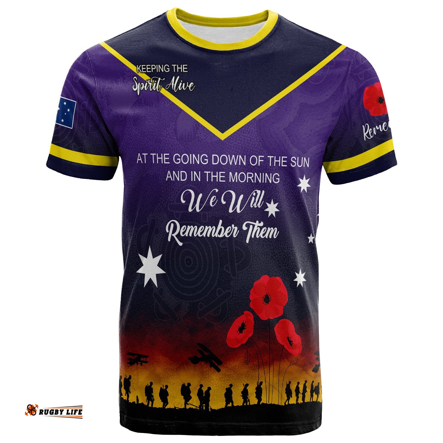 australia melbourne anzac custom t shirt keeping the spirit alive t shirt