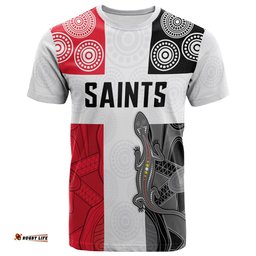 saints football t shirt st kilda indigenous