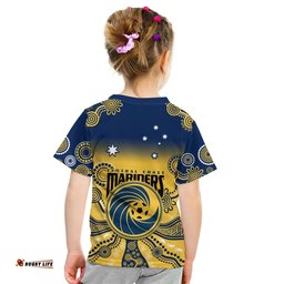 central coast football t shirt a league men mariners 2004 indigenous gradient style