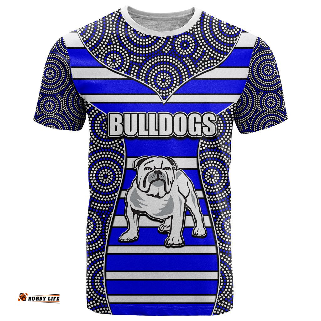 nrl bulldogs t shirt mix dot aboriginal