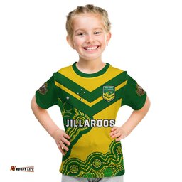 australia rugby t shirt jillaroos champions indigenous yellow style