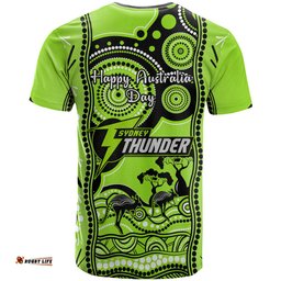 sydney thunder cricket t shirt happy australia day aboriginal art