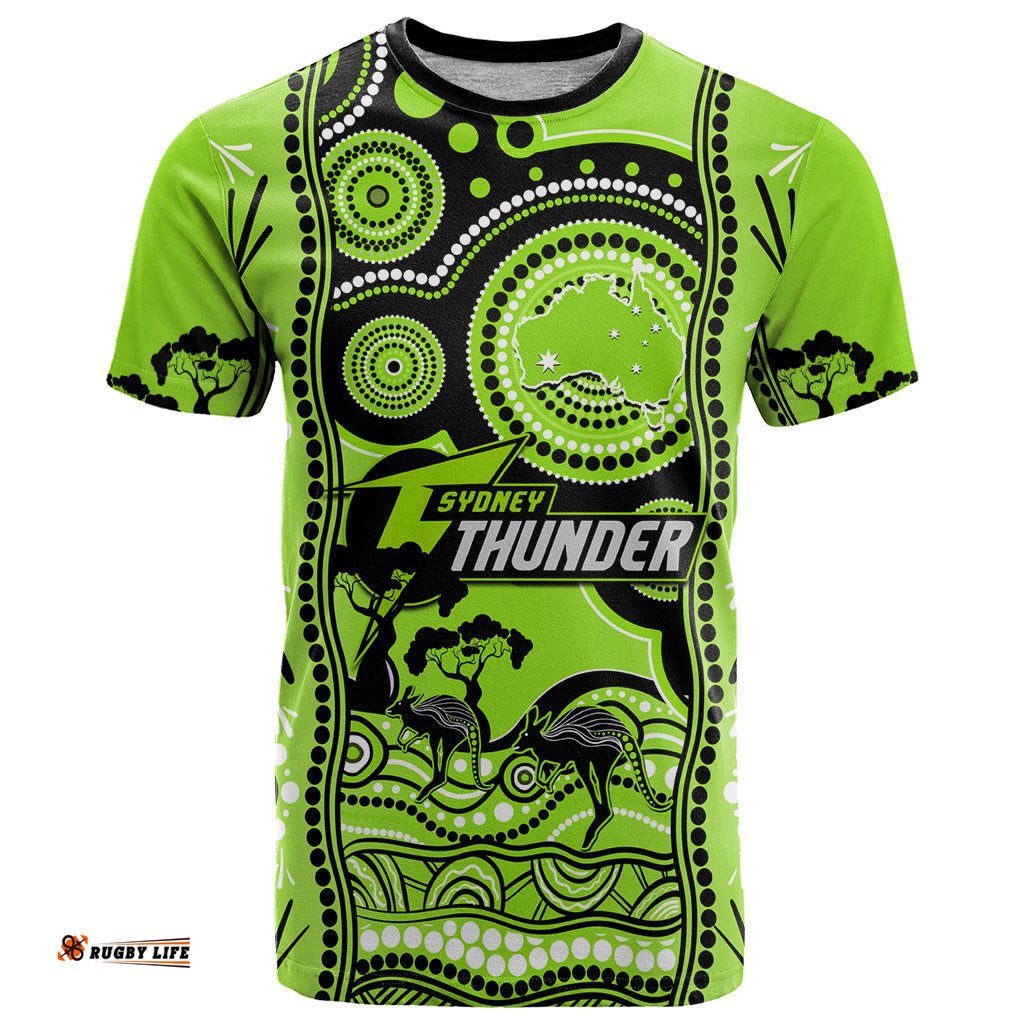 sydney thunder cricket t shirt happy australia day aboriginal art