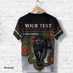 custom personalised panthers indigenous t shirt version white alternate