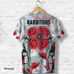 rabbitohs anzac day t shirt poppies aboriginal proud soldiers