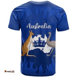 australia king birthday t shirt australian map with crown blue version