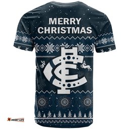 carlton football t shirt blues indigenous merry christmas