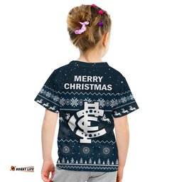 carlton football t shirt blues indigenous merry christmas