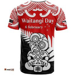 waitangi day t shirt tino rangatiratanga flag with tiki maori fern