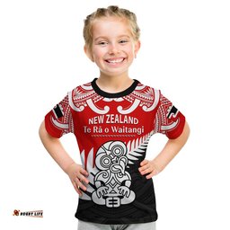 waitangi day t shirt tino rangatiratanga flag with tiki maori fern