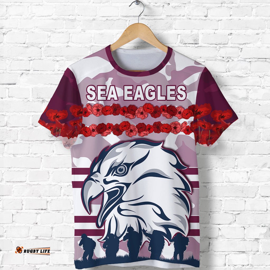 sea eagles anzac day t shirt proud soldiers lest we forget ver02
