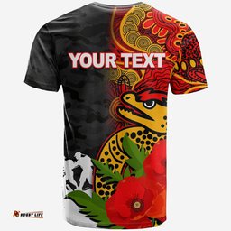 custom personalisedeels anzac day aboriginal mix army patterns t shirt no.2