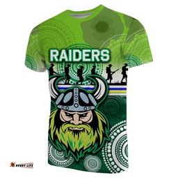 raiders t shirt anzac day aboriginal