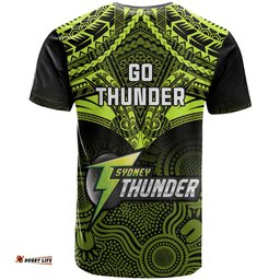 sydney thunder cricket t shirt 2023 unique indigenous art mix polynesian pattern