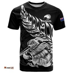 custom text and number new zealand kiwi rugby t shirt