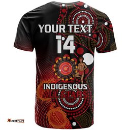 custom text and number australia indigenous rugby t shirt all stars aboriginal turtle