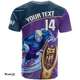 custom storm rugby t shirt go champions 2023 mascot with polynesian indigenous art