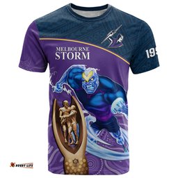 custom storm rugby t shirt go champions 2023 mascot with polynesian indigenous art