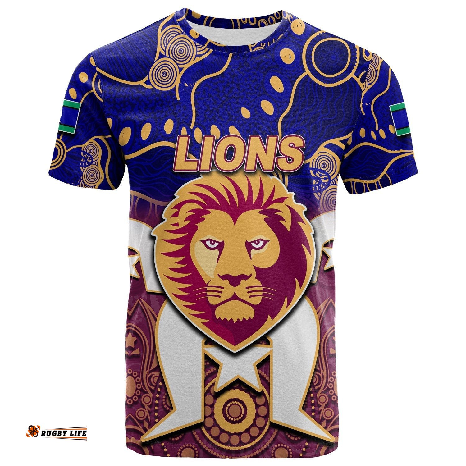 custom personalised lions australian football torres strait islanders mix aboriginal t shirt