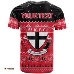 custom personalised st kilda football t shirt saints indigenous merry christmas