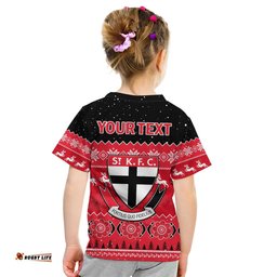 custom personalised st kilda football t shirt saints indigenous merry christmas