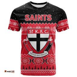 custom personalised st kilda football t shirt saints indigenous merry christmas